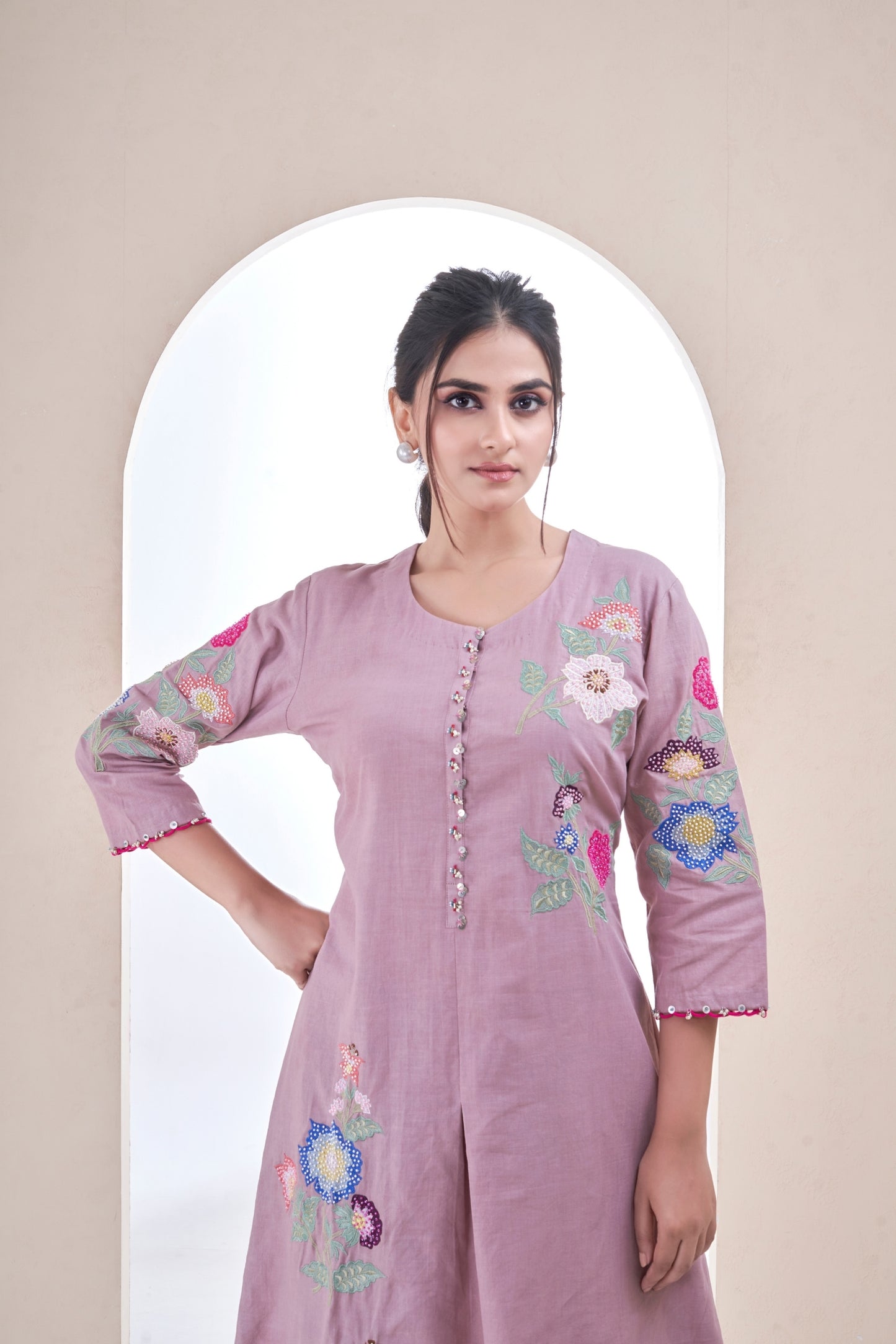 Dusty Mauve gulnaaz Set