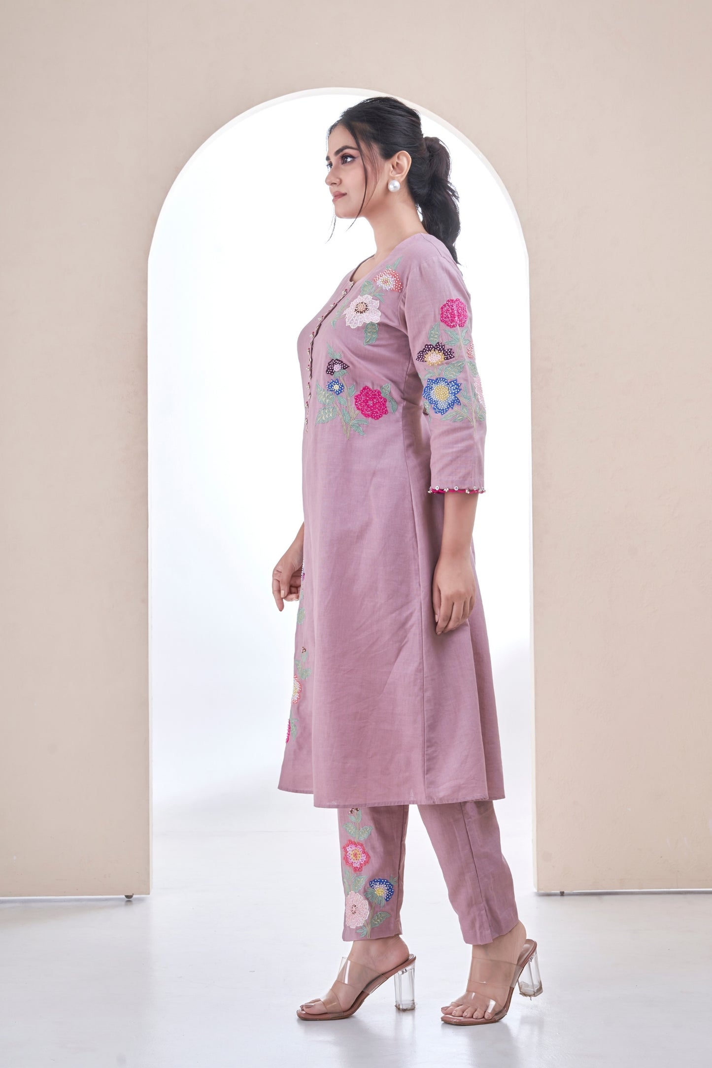 Dusty Mauve gulnaaz Set