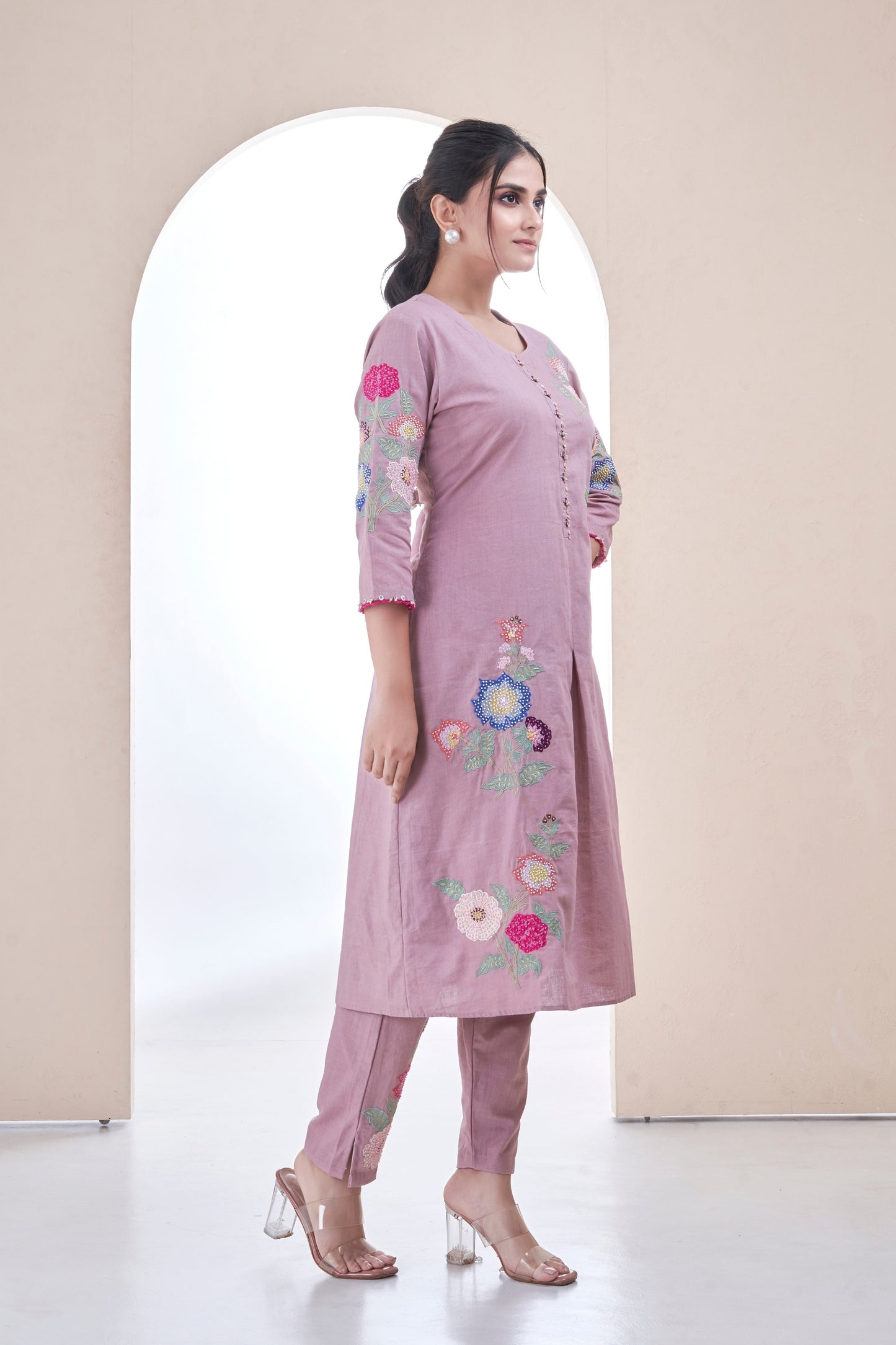 Dusty Mauve gulnaaz Set