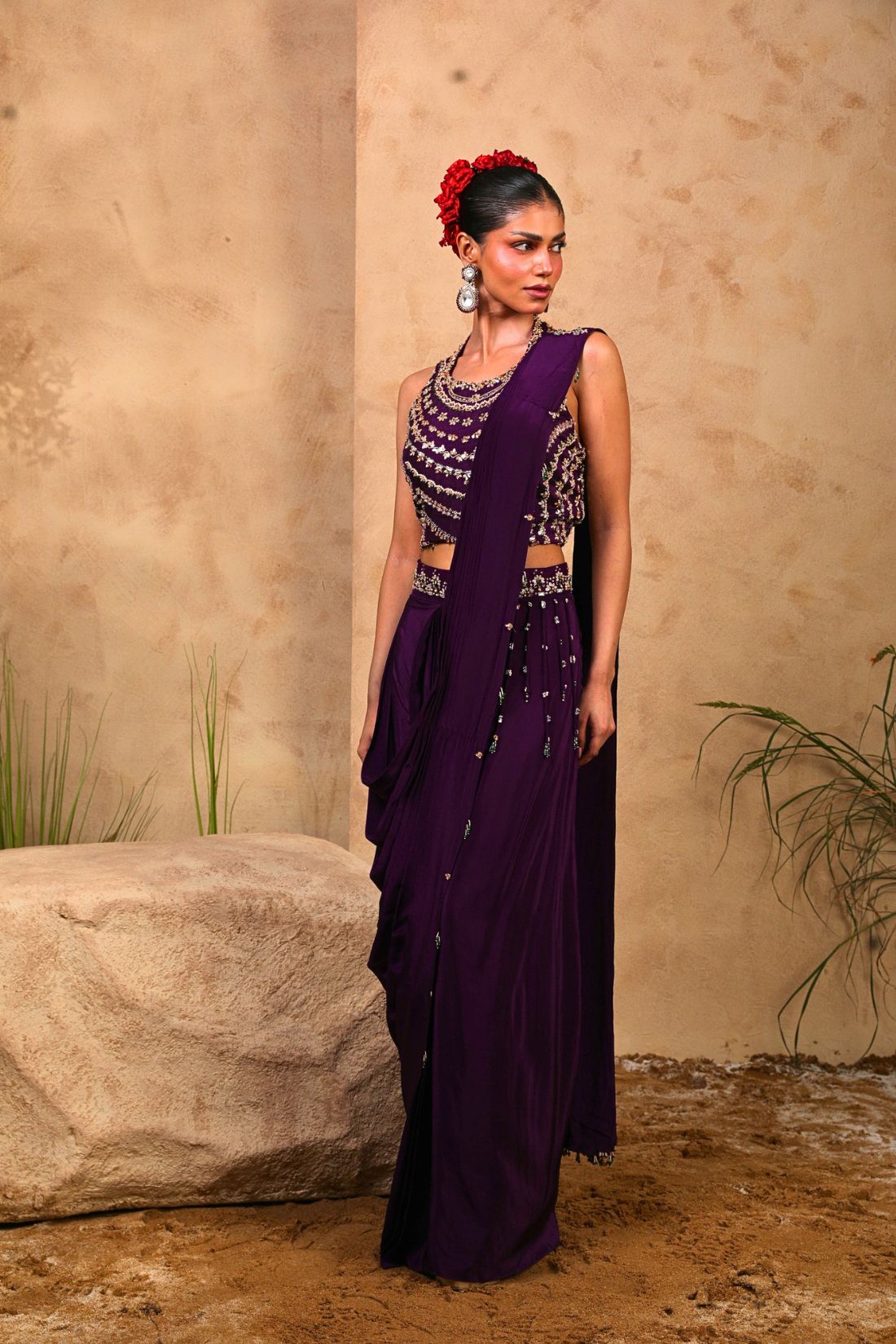 Tarika Saree in Purple