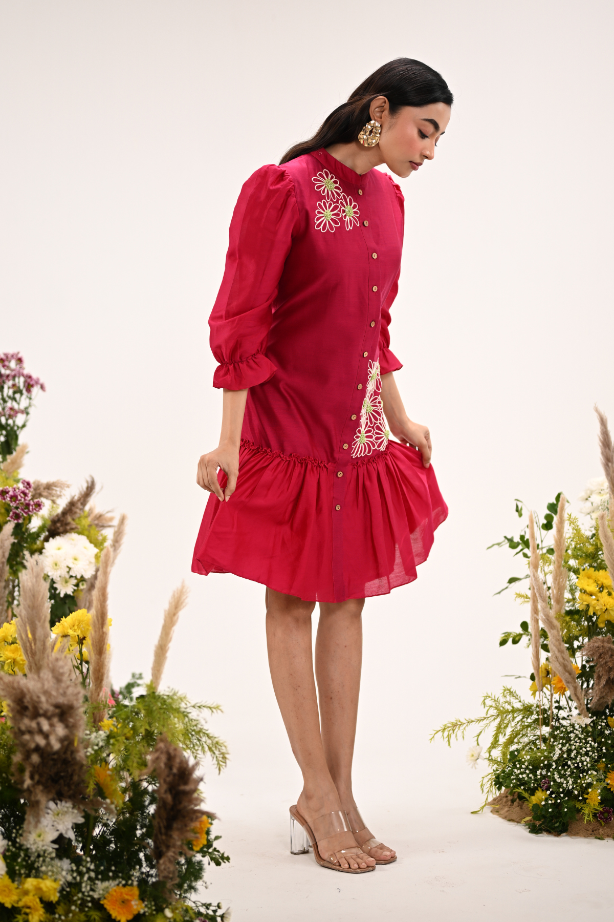 Rosy Ruffle Dress