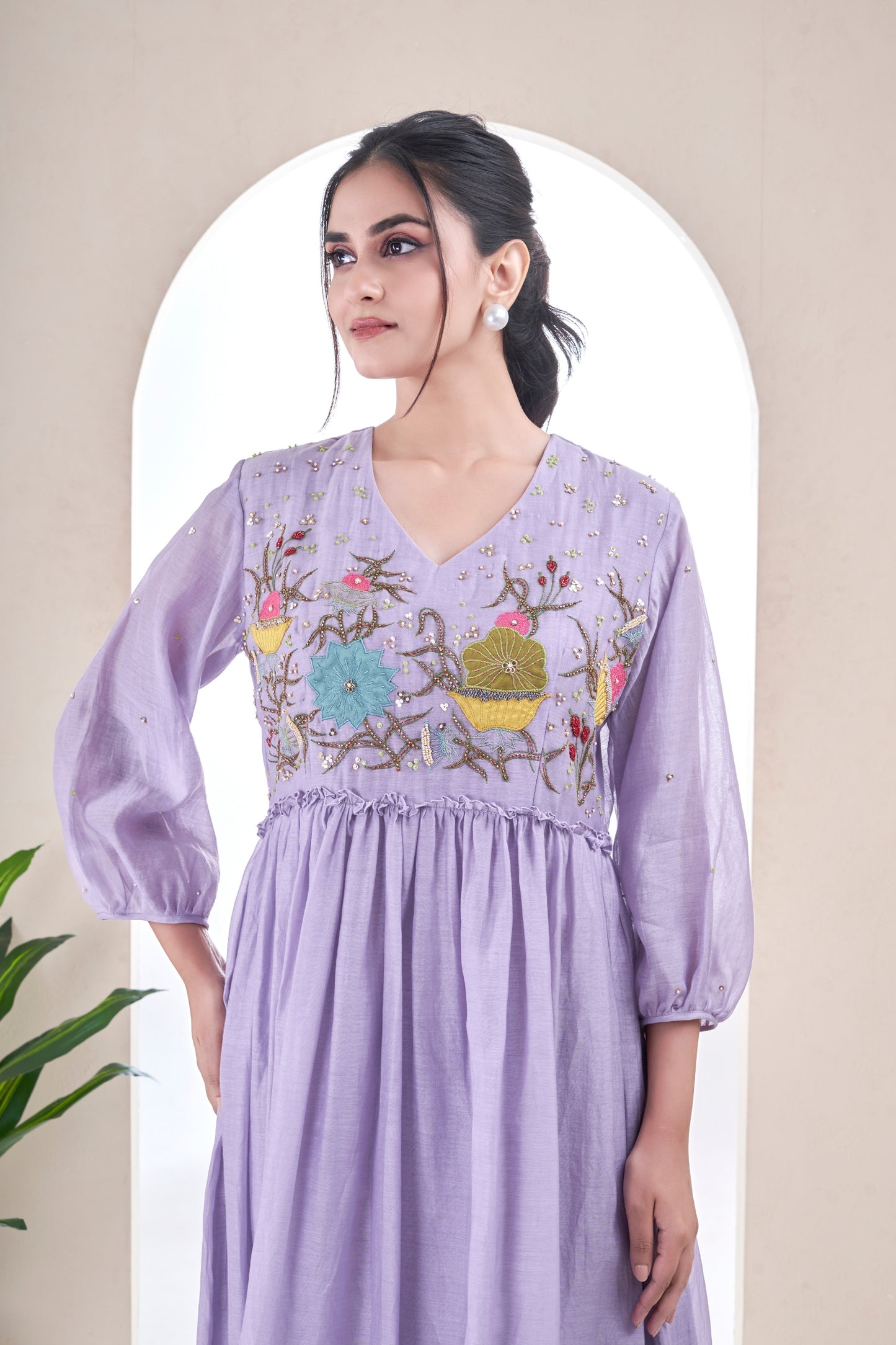 Lilac Peony dress