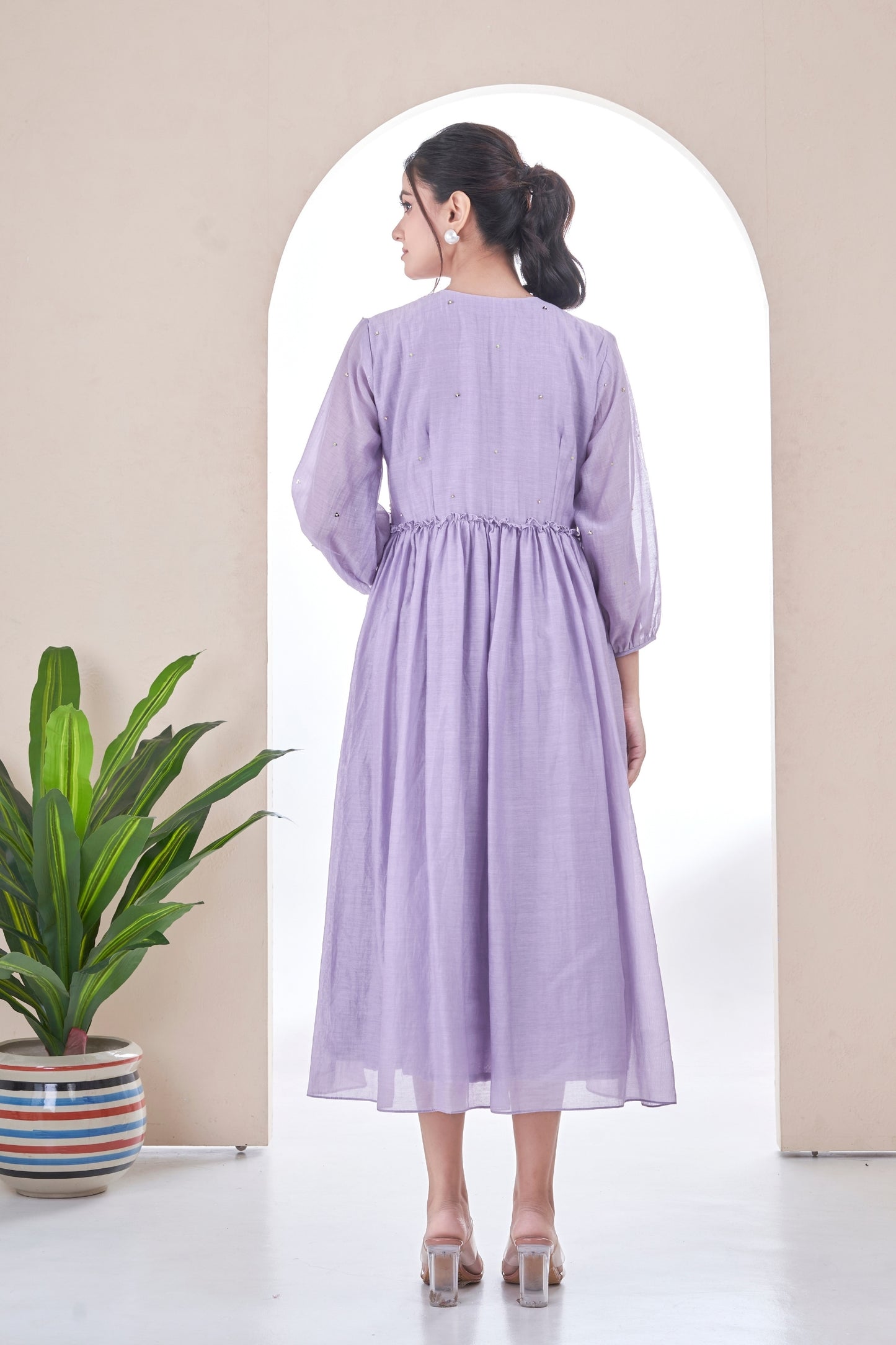 Lilac Peony dress