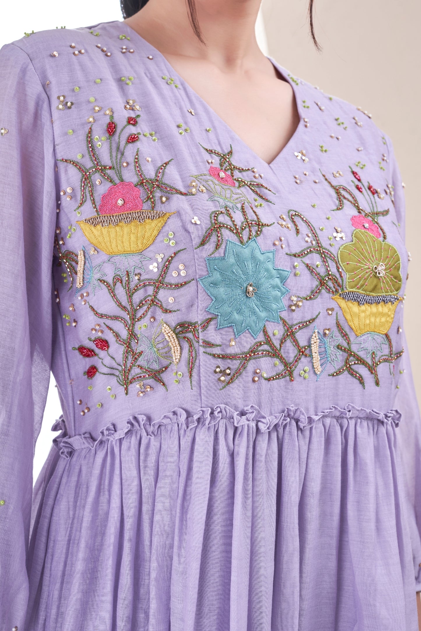 Lilac Peony dress
