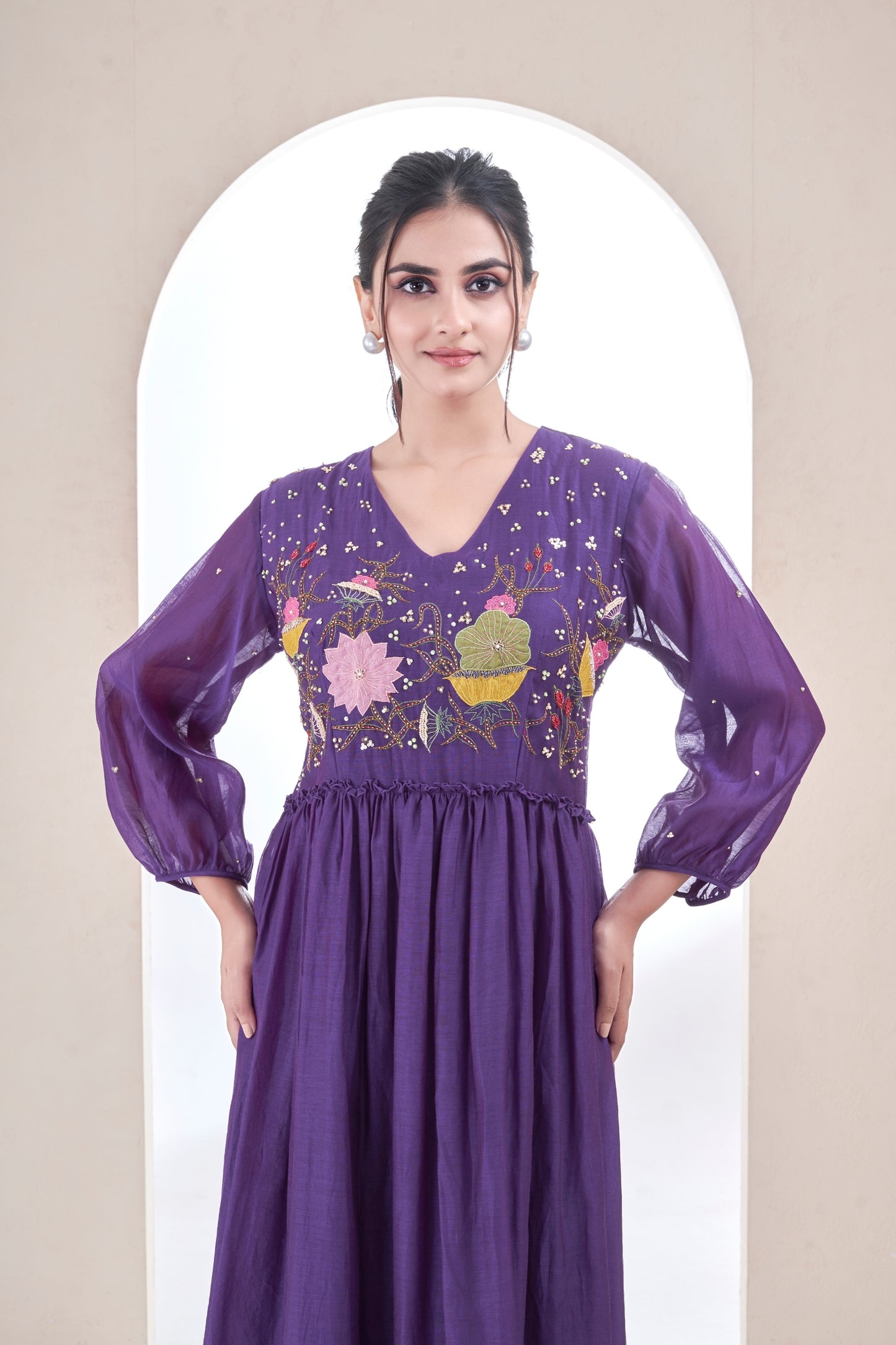 Purple Peony Dress