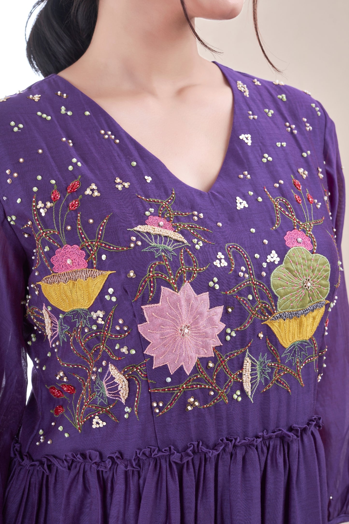 Purple Peony Dress