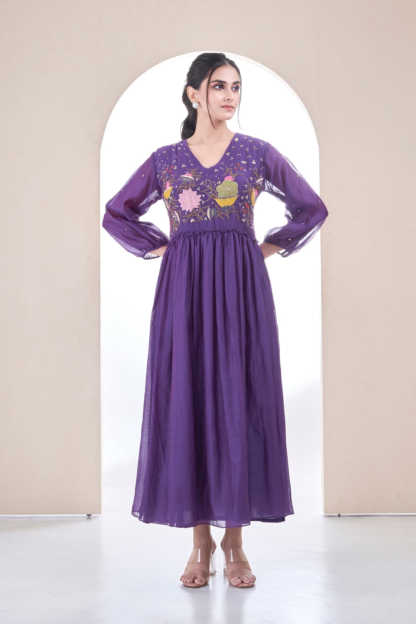 Purple Peony Dress