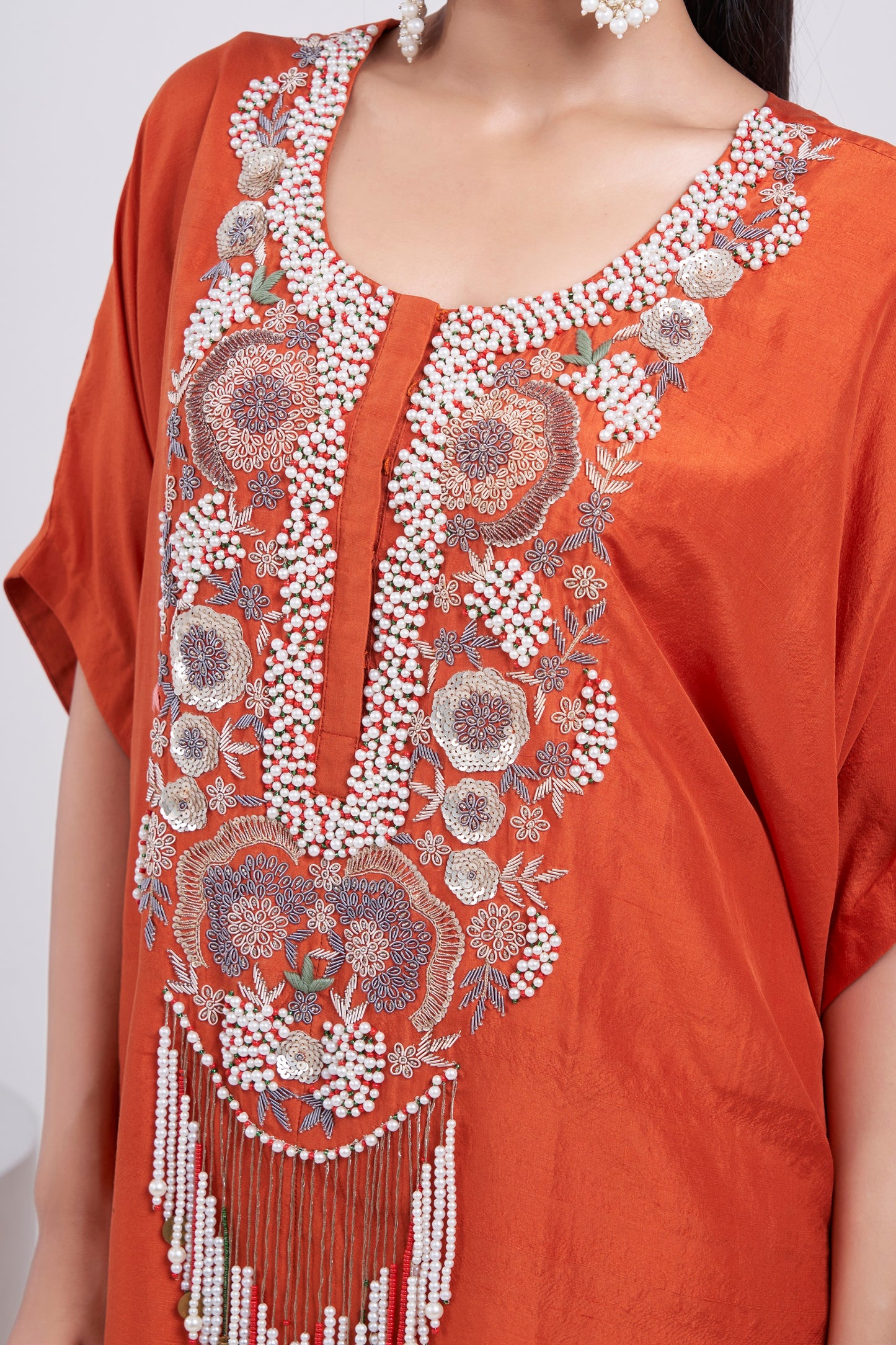 Burnt Orange Gulnaar Kaftan Set