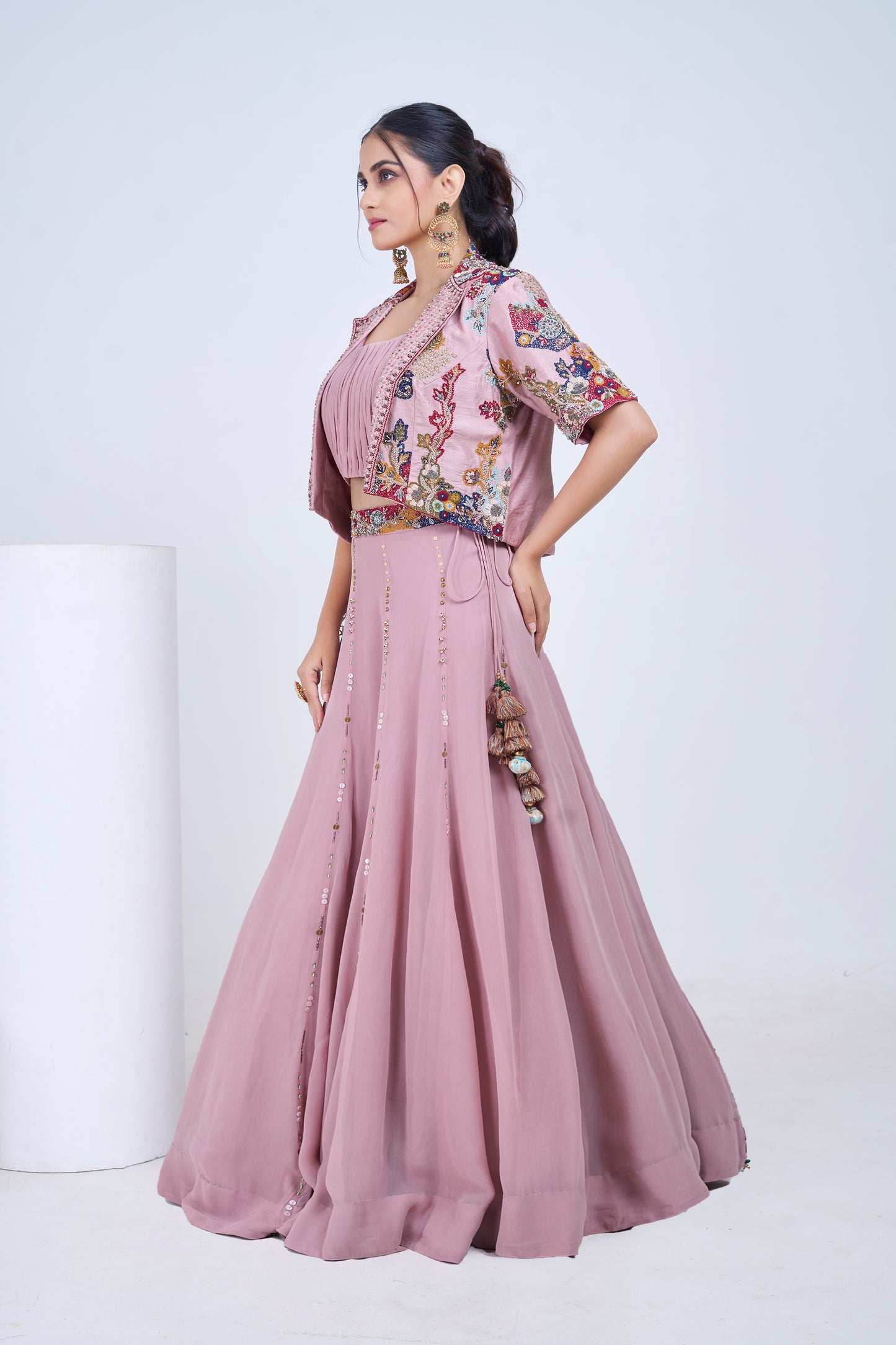Dusky Dahlia Lehenga Set