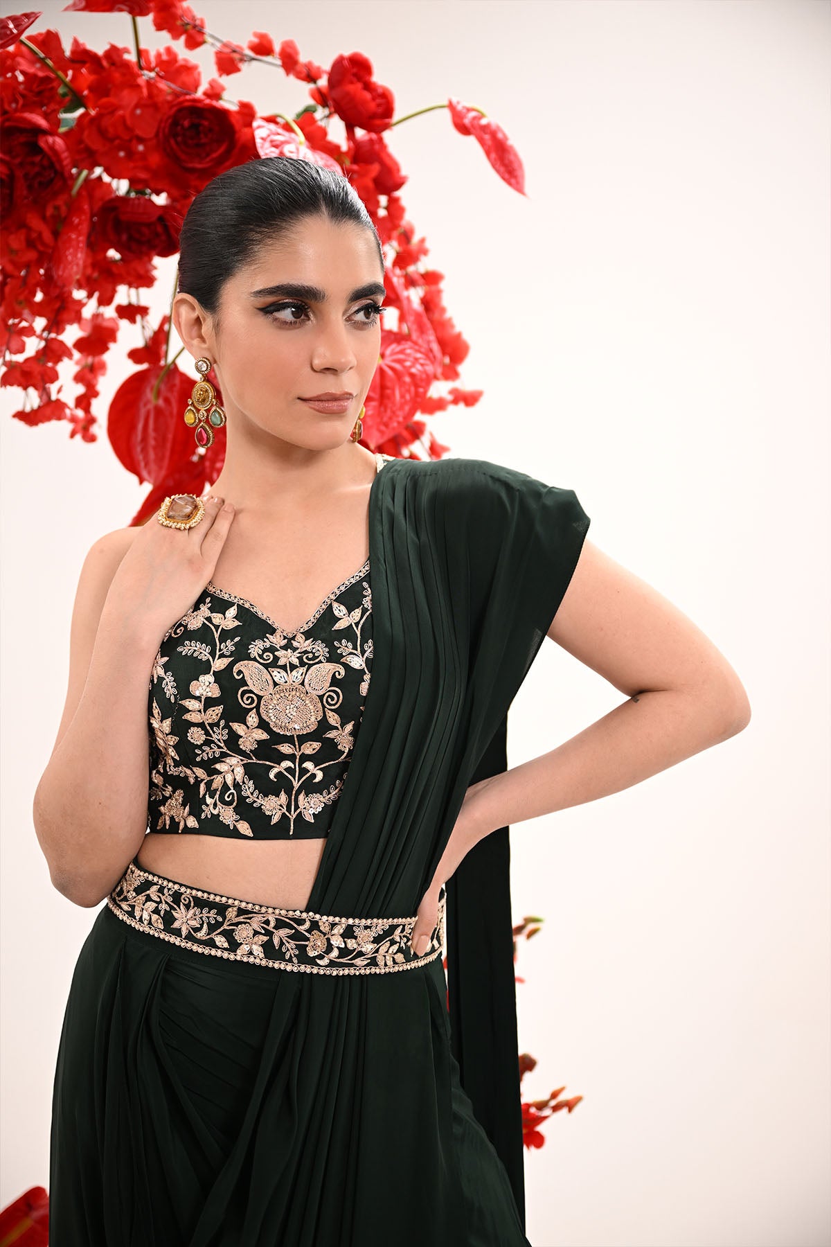 Mystic Moss Saree