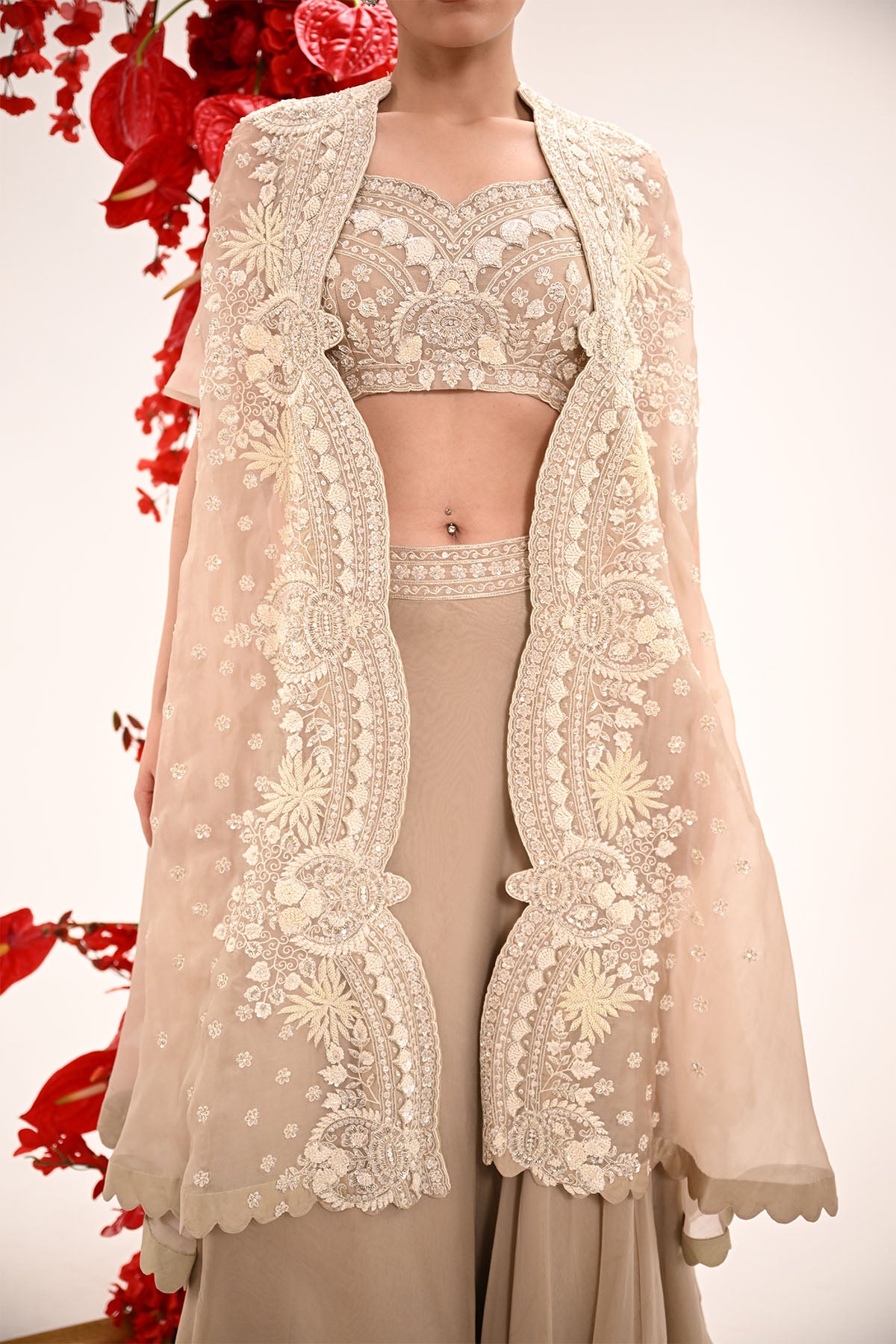 Ivory Elan Lehenga Set