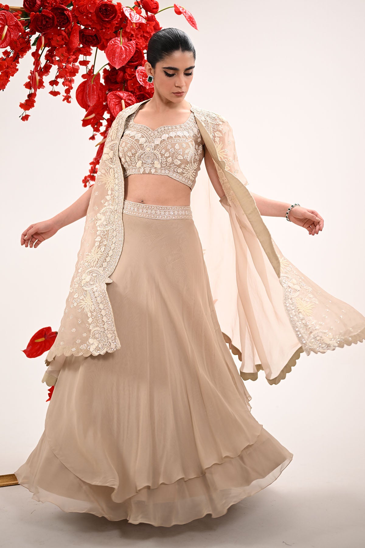 Ivory Elan Lehenga Set