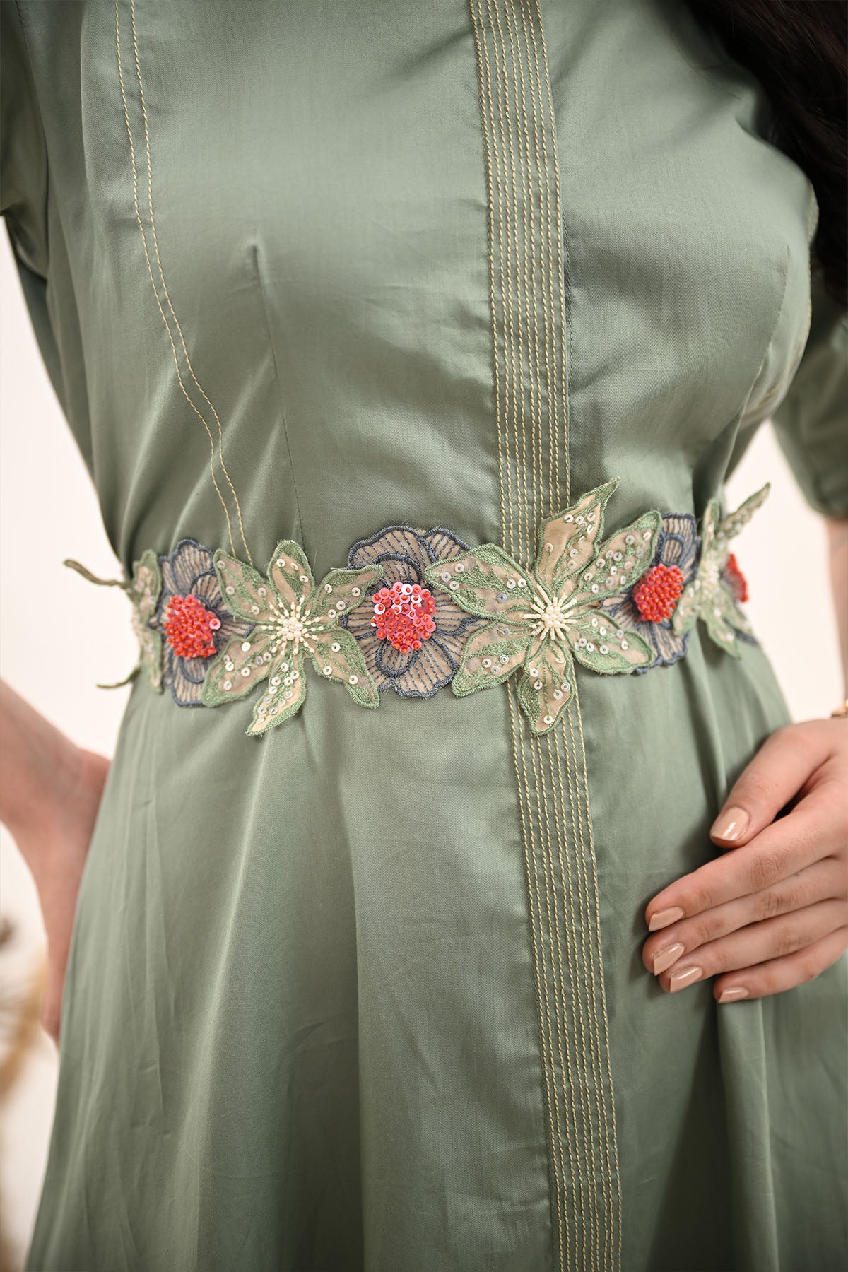 Teal Rosebay Dress