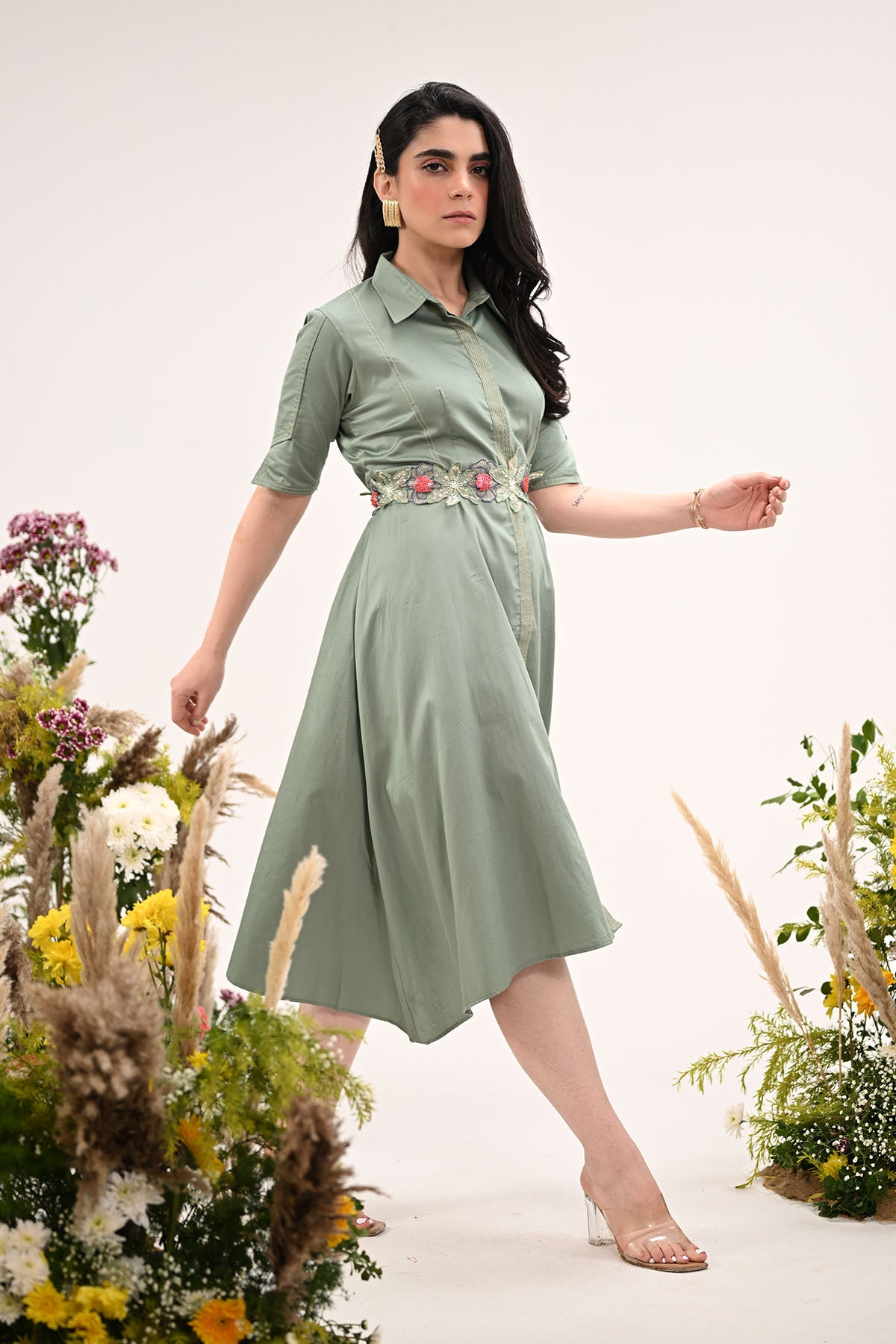 Teal Rosebay Dress