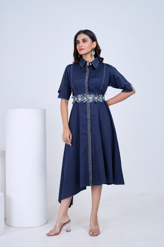 Navy Rosebay Dress