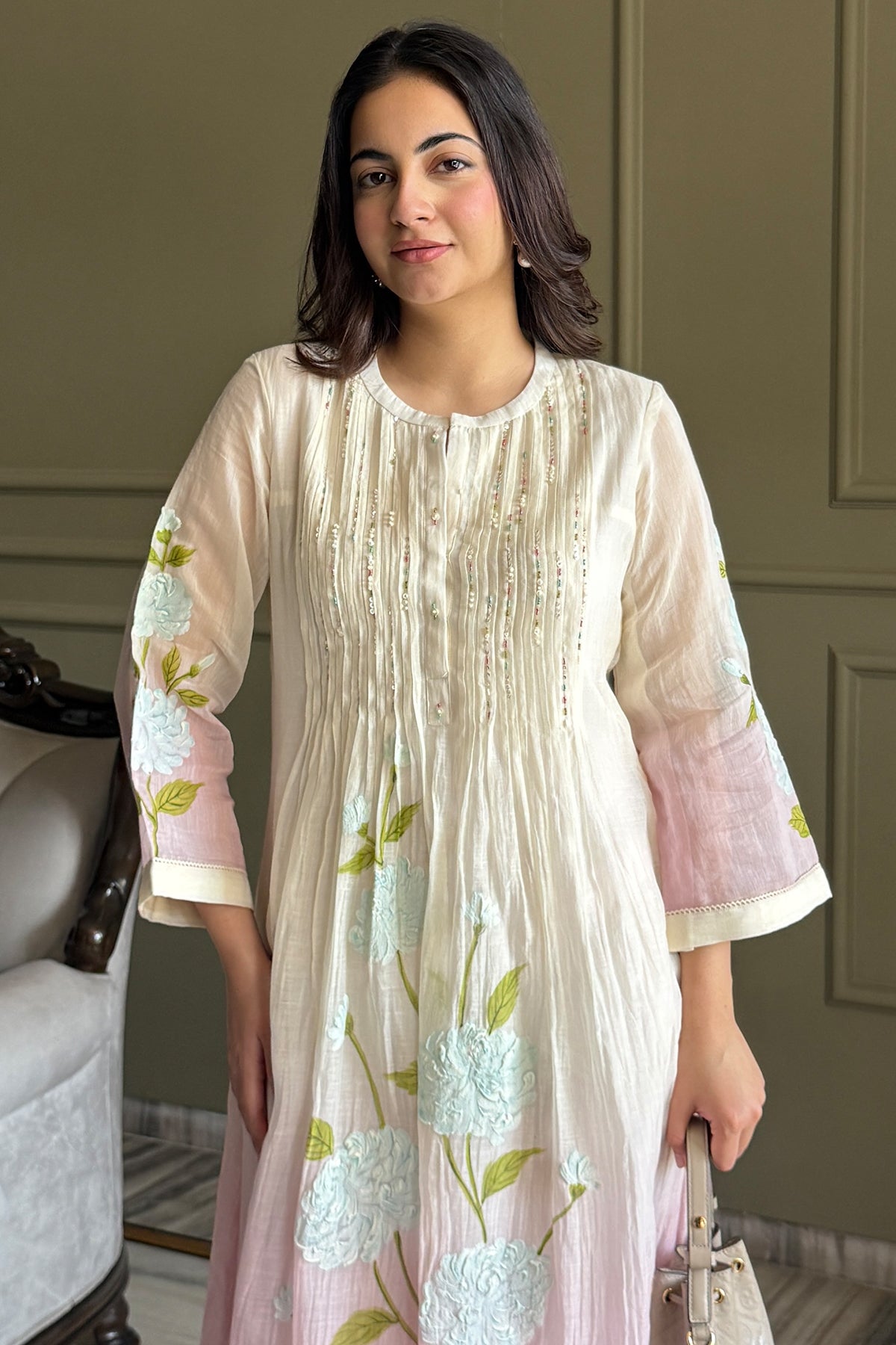 Sky Blossom Ombre Dress