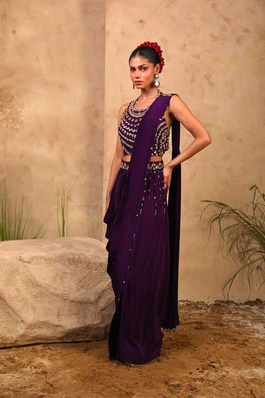 Tarika Saree in Purple