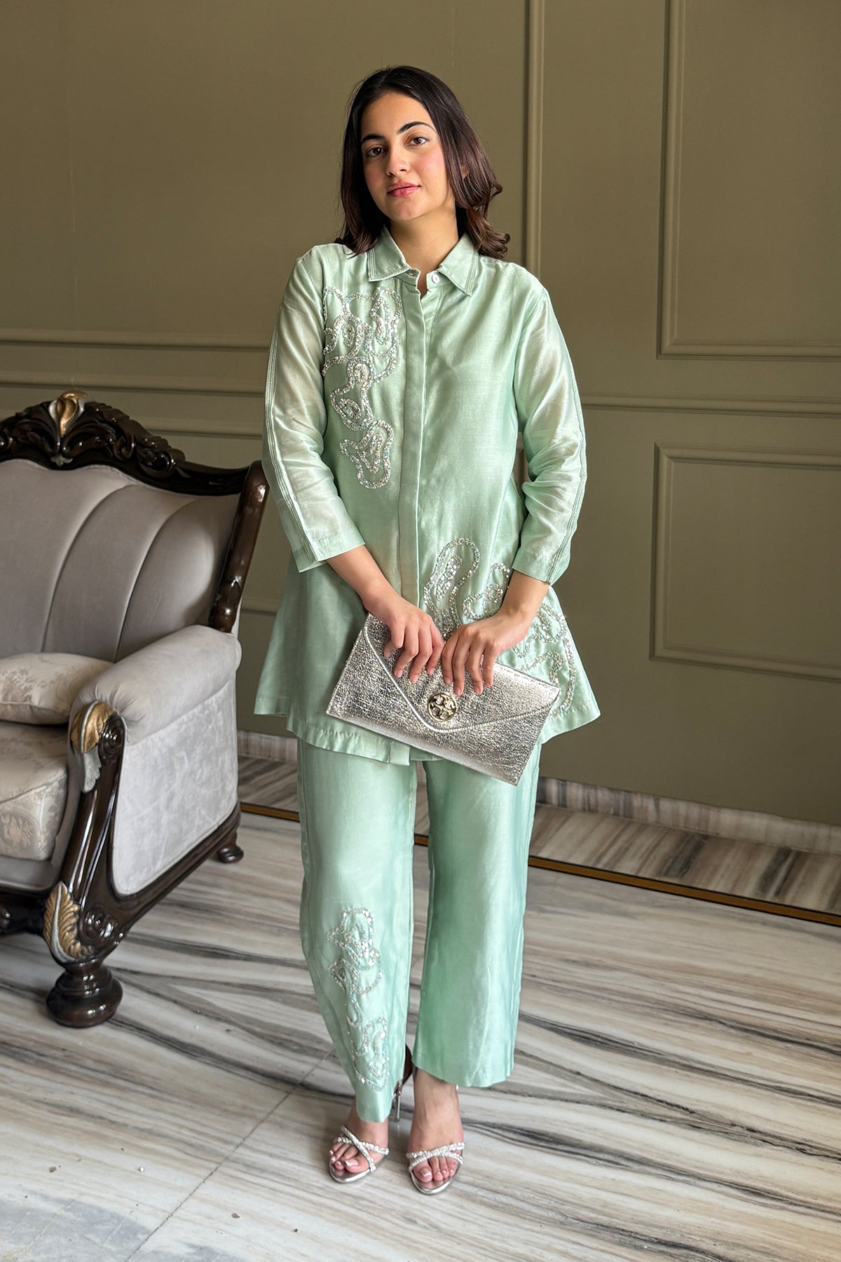 Spiral Coord Set in Sea Green