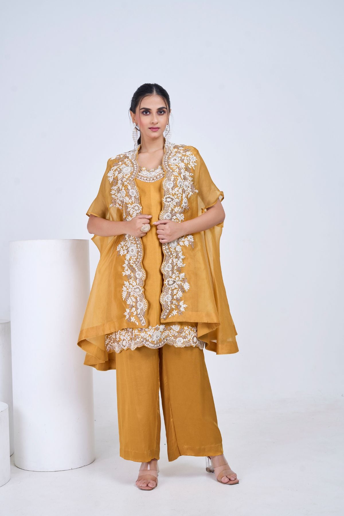 Zahra Mustard Cape set