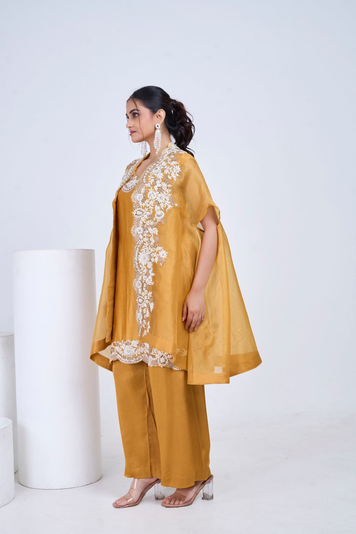 Zahra Mustard Cape set