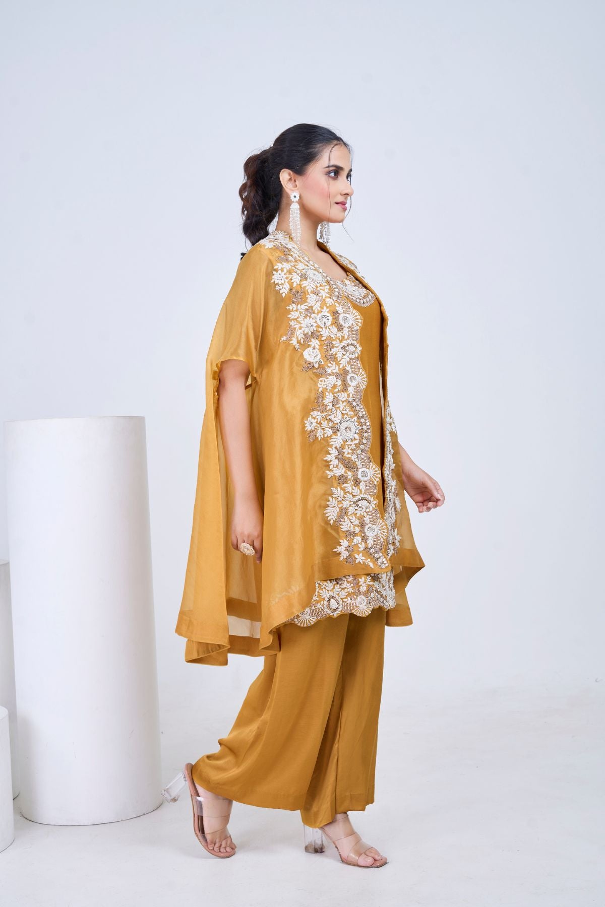 Zahra Mustard Cape set