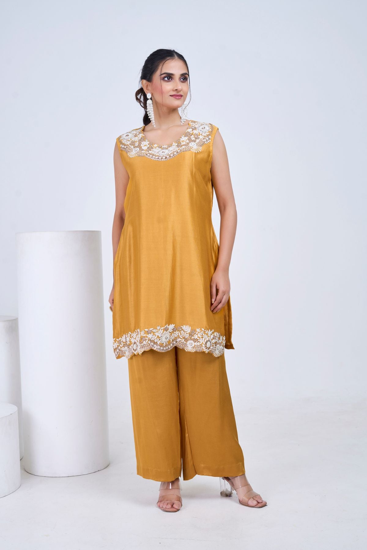 Zahra Mustard Cape set