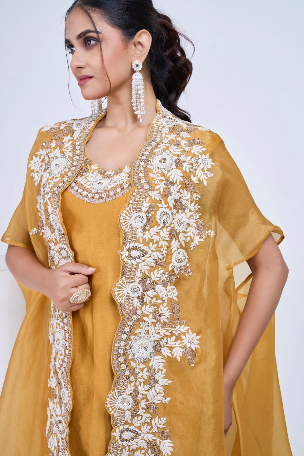 Zahra Mustard Cape set