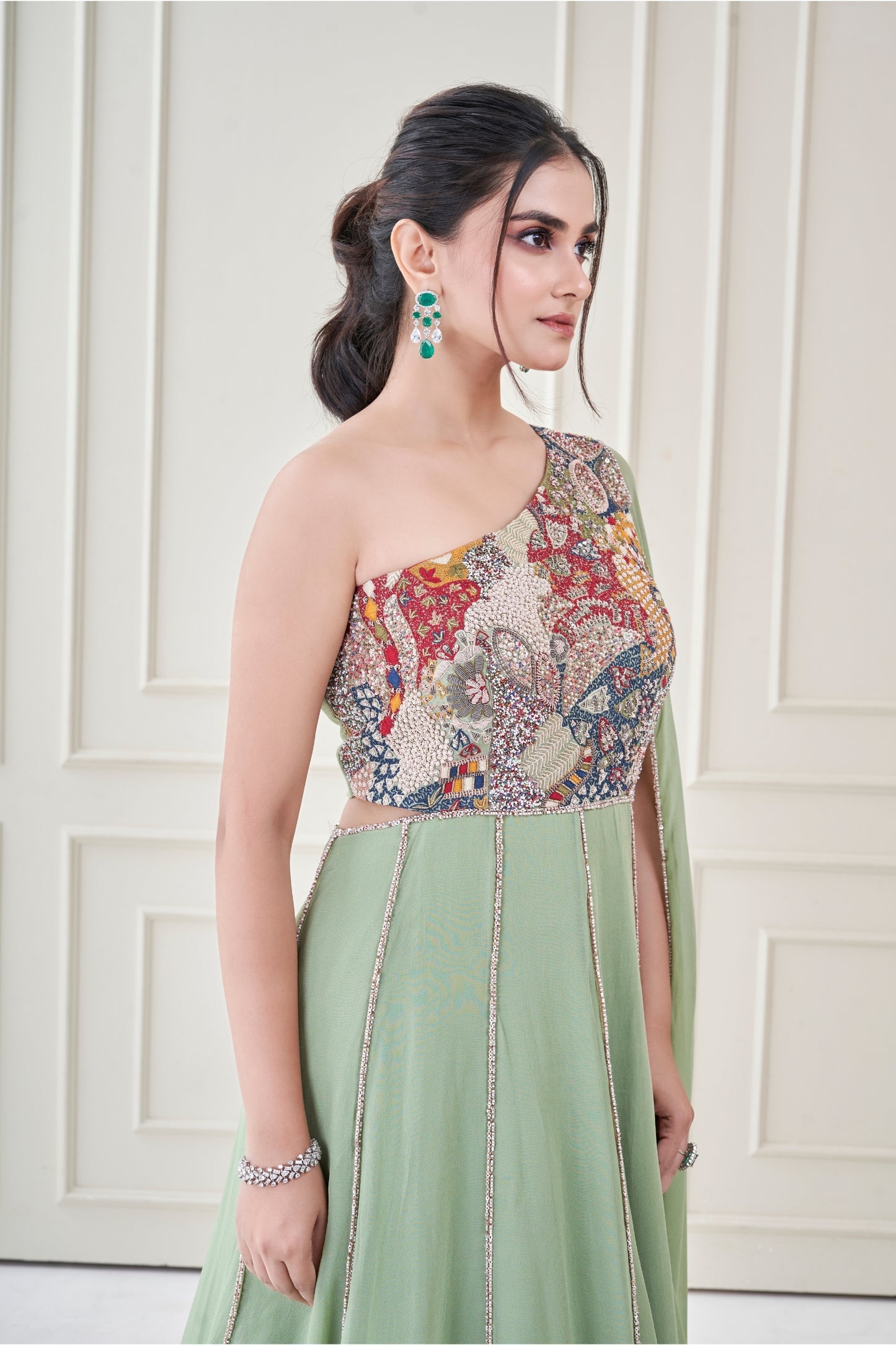 Burn Orange Ember Gown