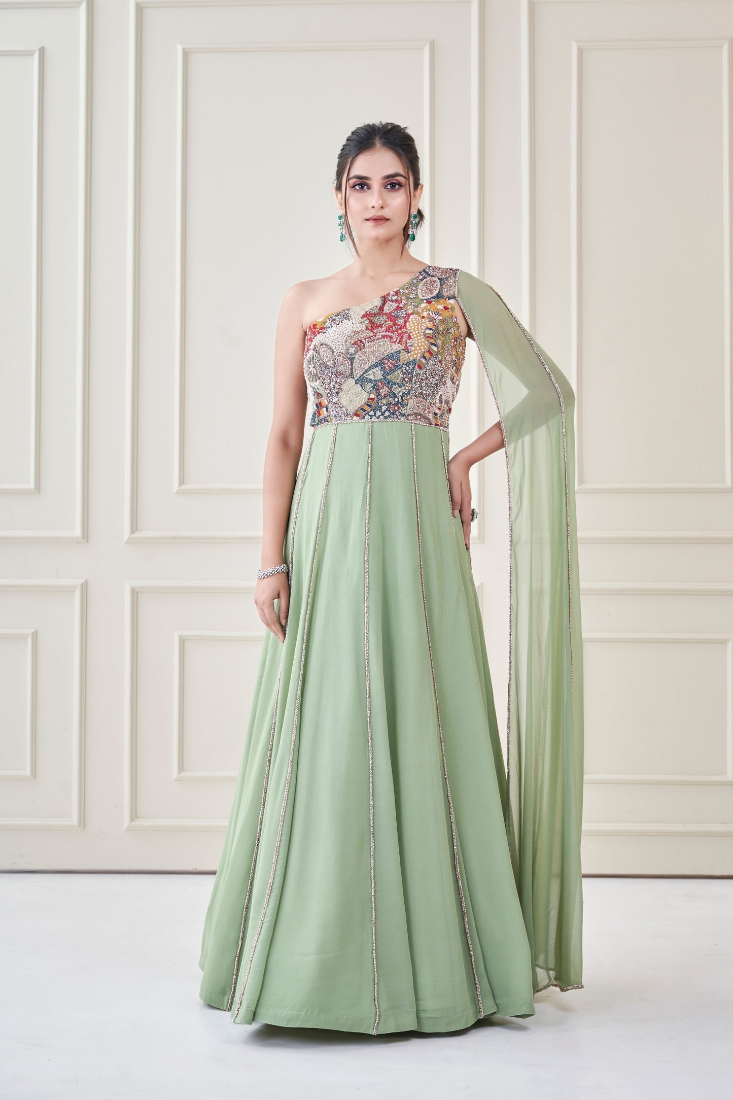 Burn Orange Ember Gown