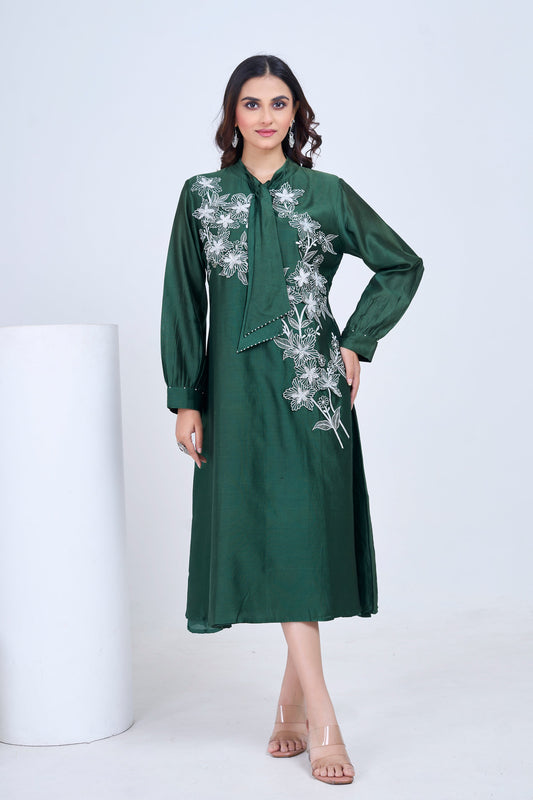 Bottle Green Monochrome Muse dress