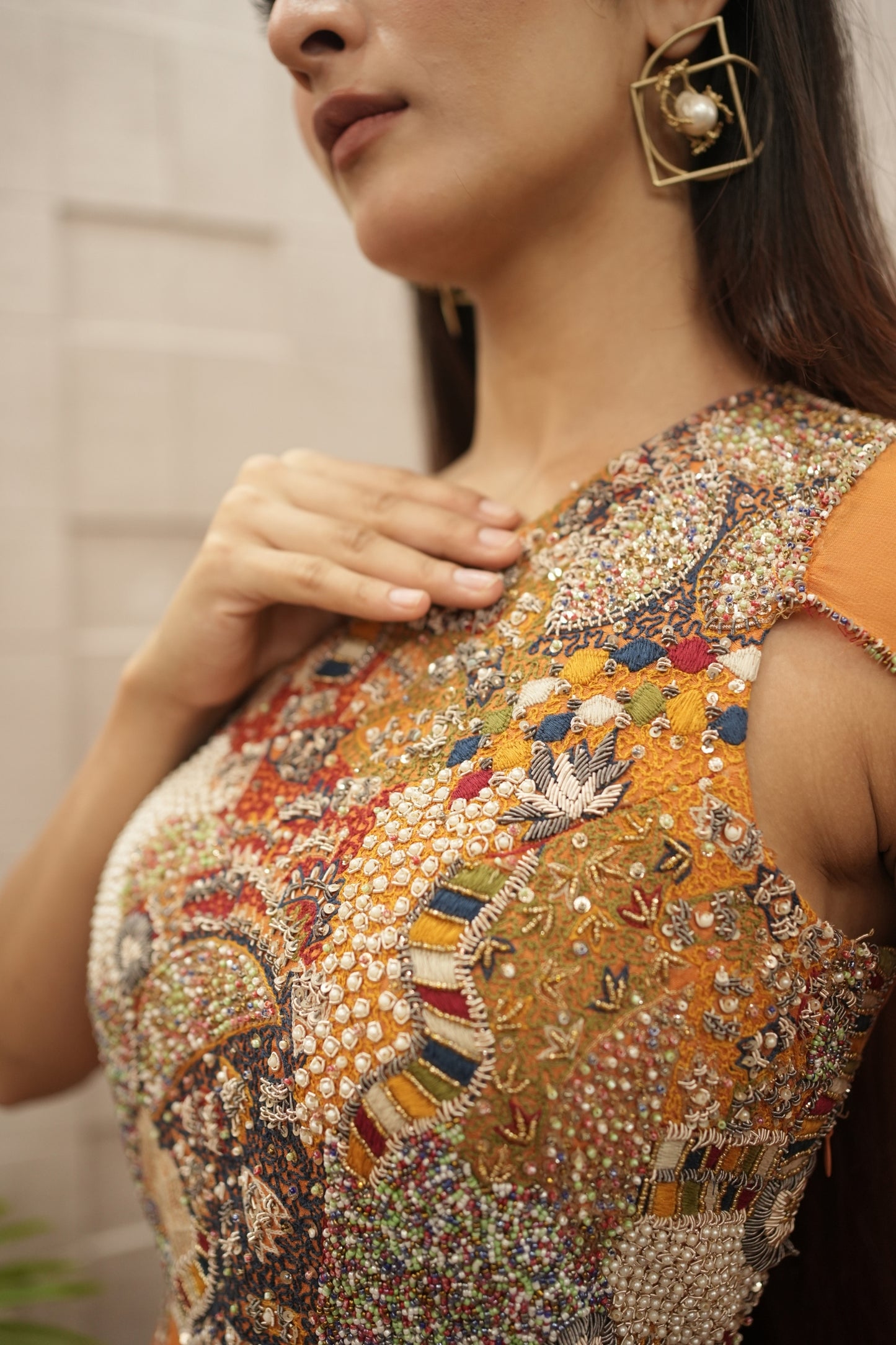 Burn Orange Ember Gown