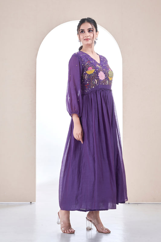 Purple Peony Dress