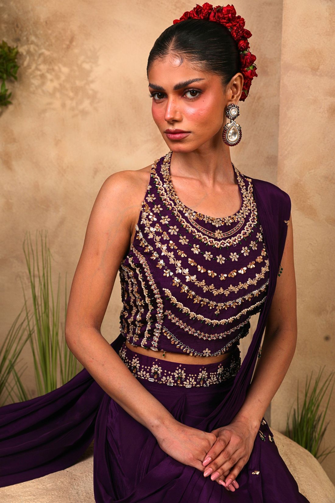 Tarika Saree in Purple