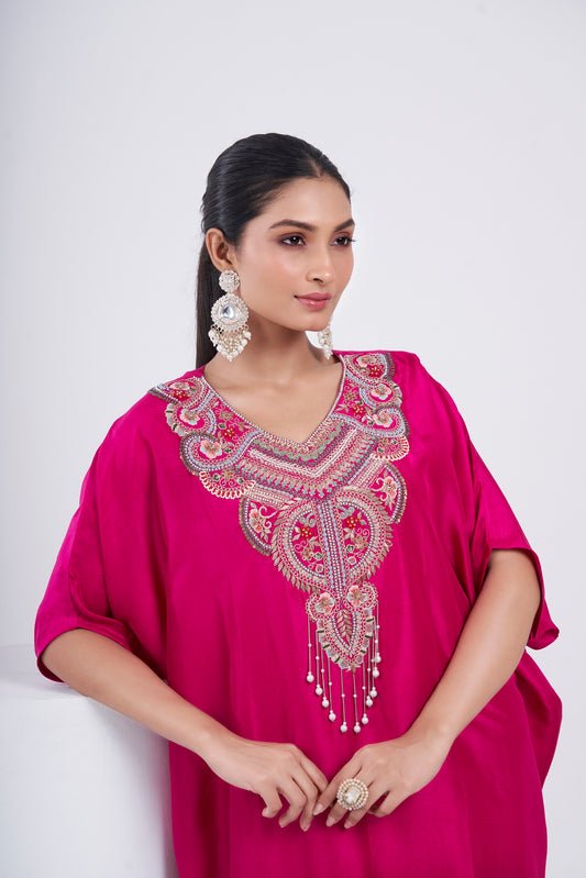 Rose Noir Kaftan set