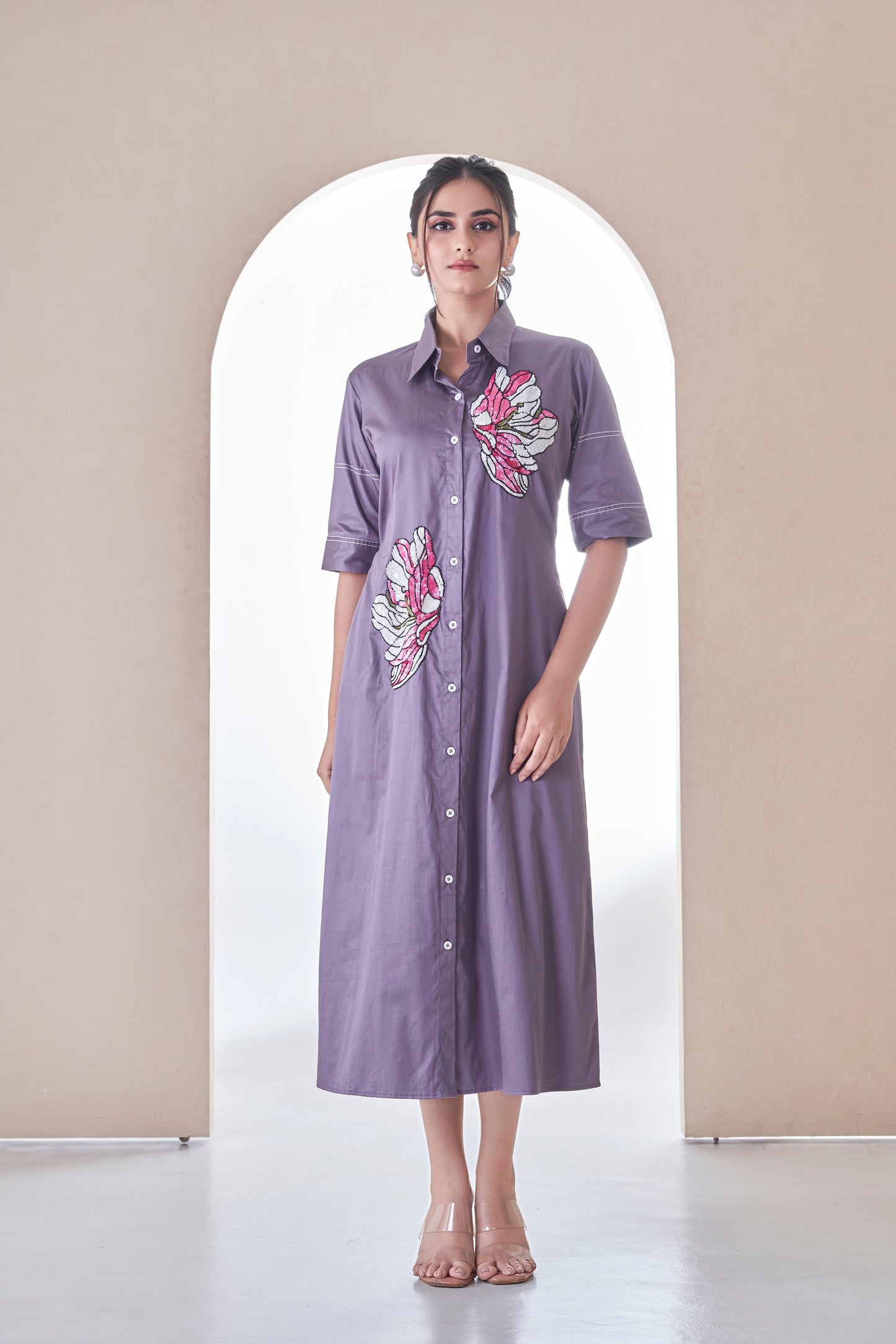 Purple Blossom Sketch dress