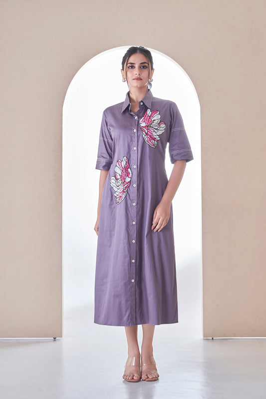 Purple Blossom Sketch dress