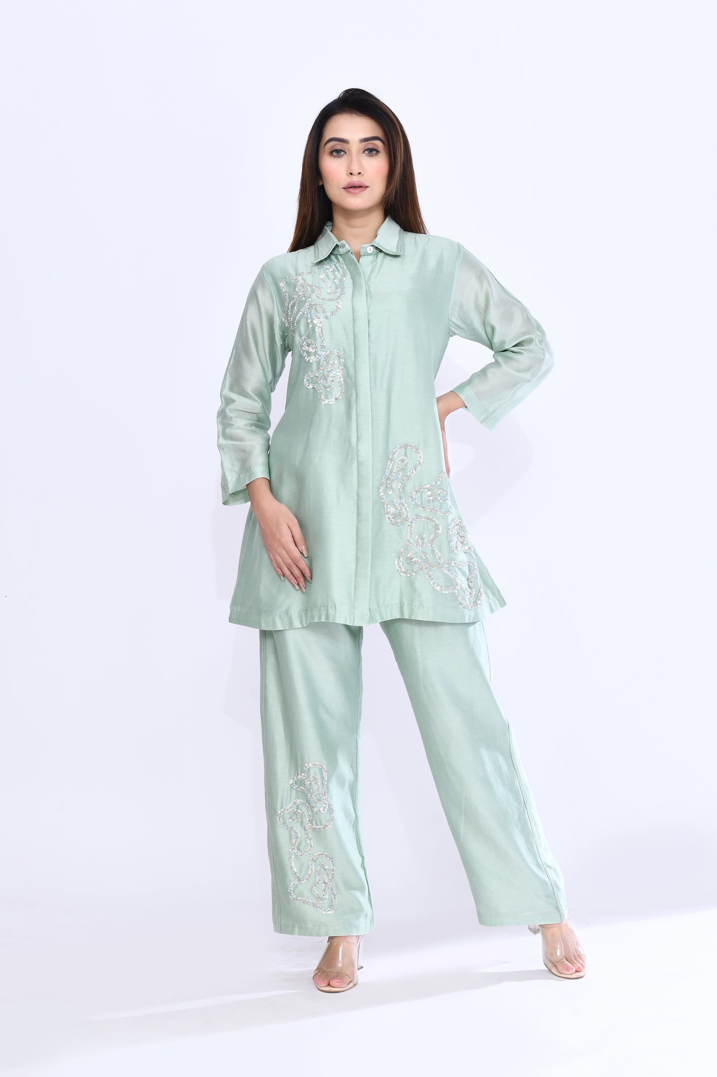 Spiral Coord Set in Sea Green