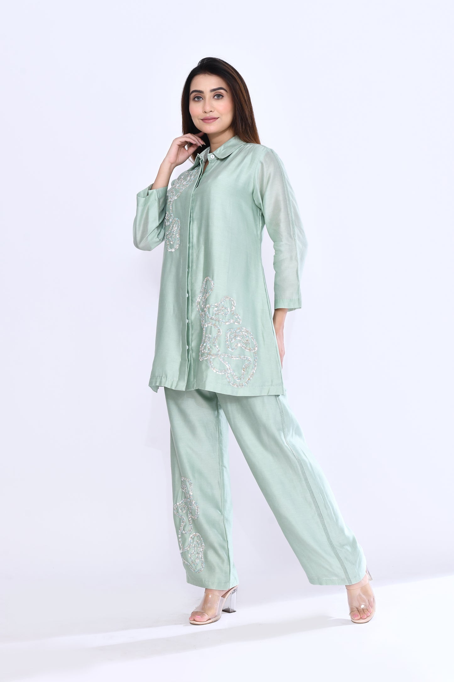 Spiral Coord Set in Sea Green