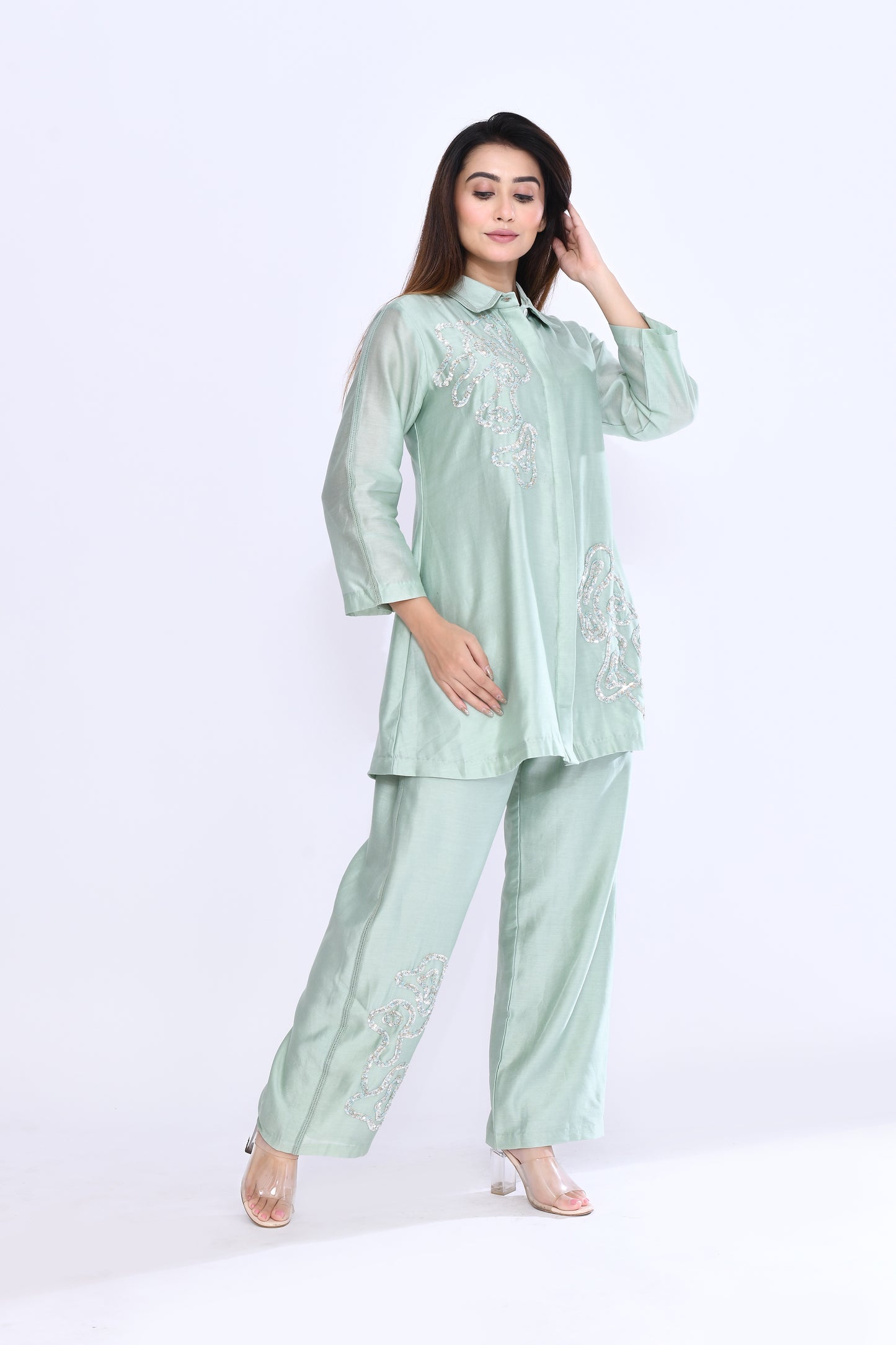 Spiral Coord Set in Sea Green