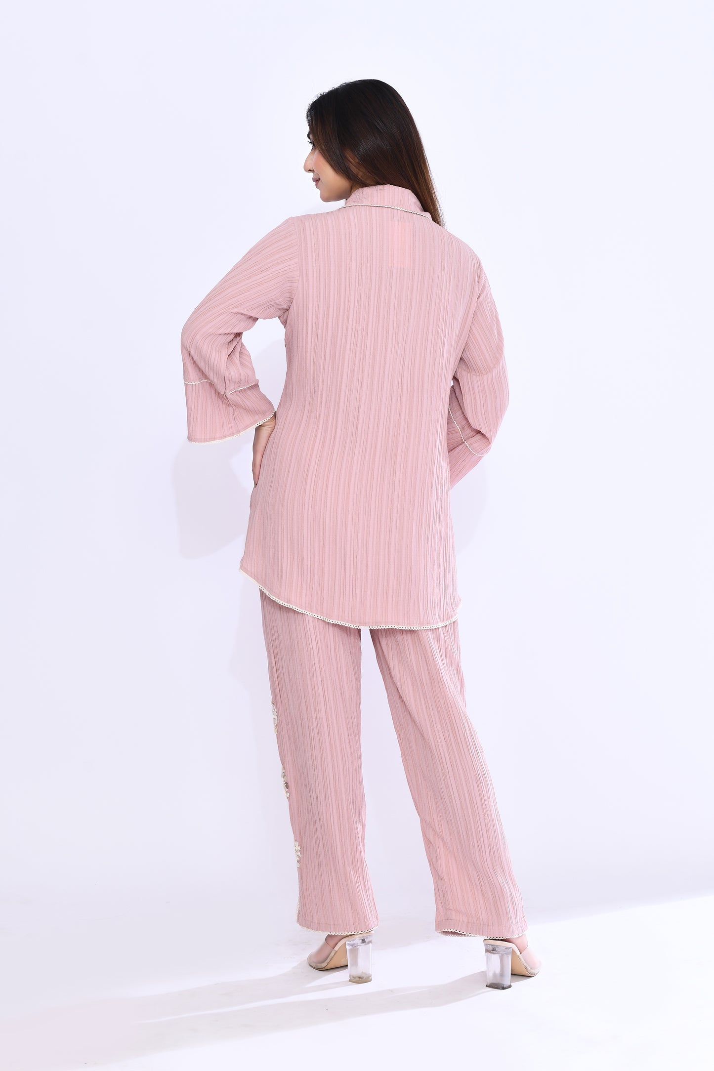 Rose Crinkle Coord Set