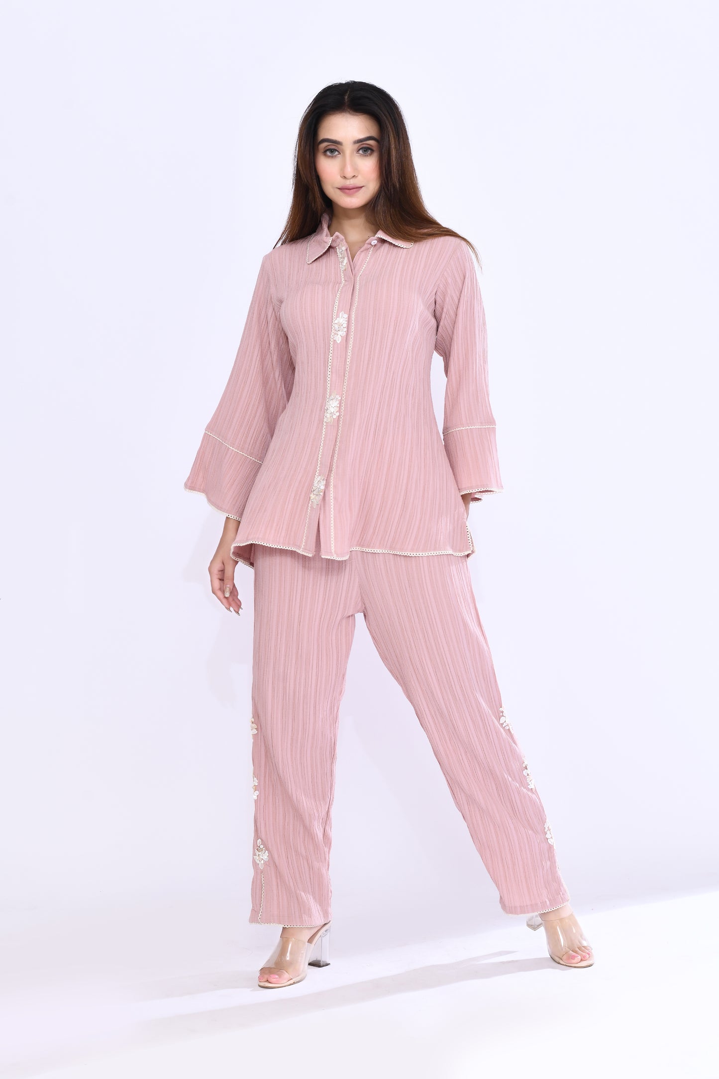 Rose Crinkle Coord Set