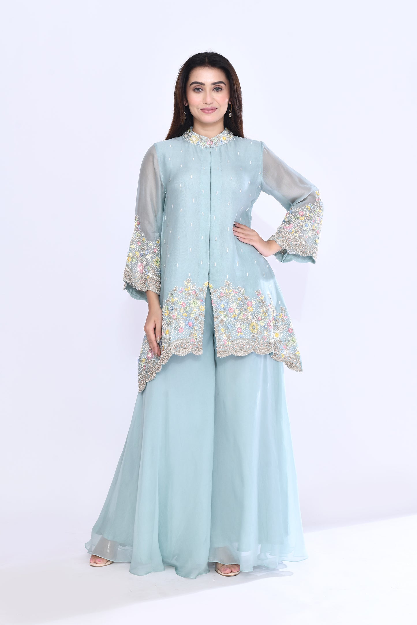 Flora Scallop Set in Powder Blue