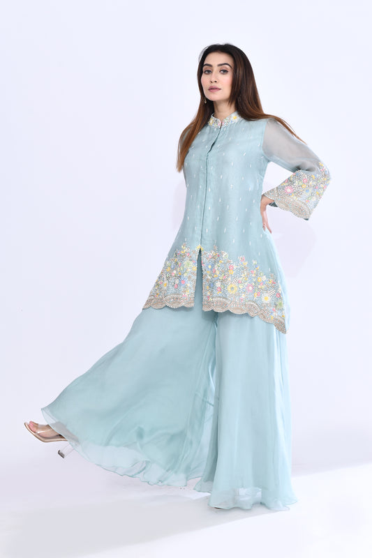 Flora Scallop Set in Powder Blue