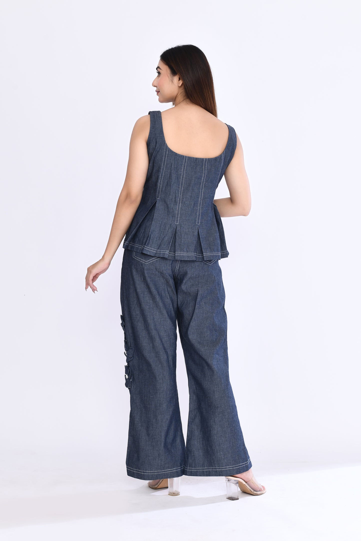 Indigo Petal Denim Set
