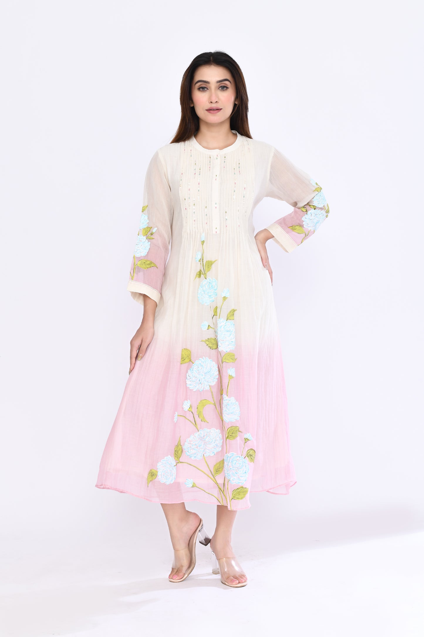Sky Blossom Ombre Dress
