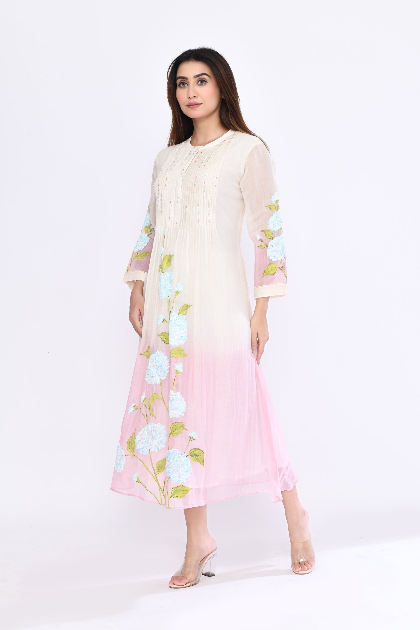 Sky Blossom Ombre Dress