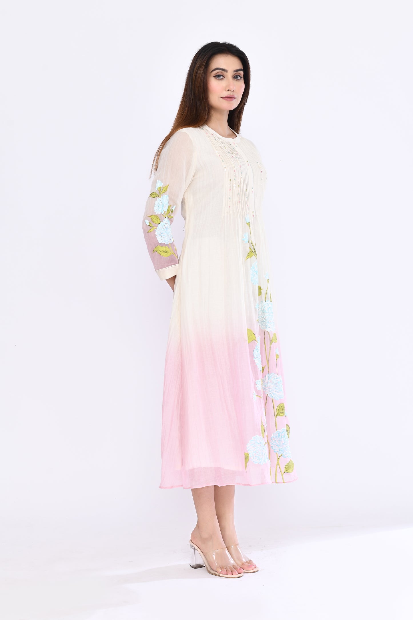 Sky Blossom Ombre Dress