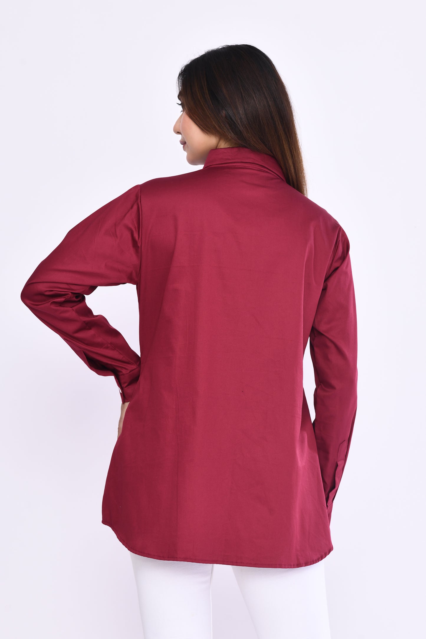 Symmetry Artisan Shirt in Maroon