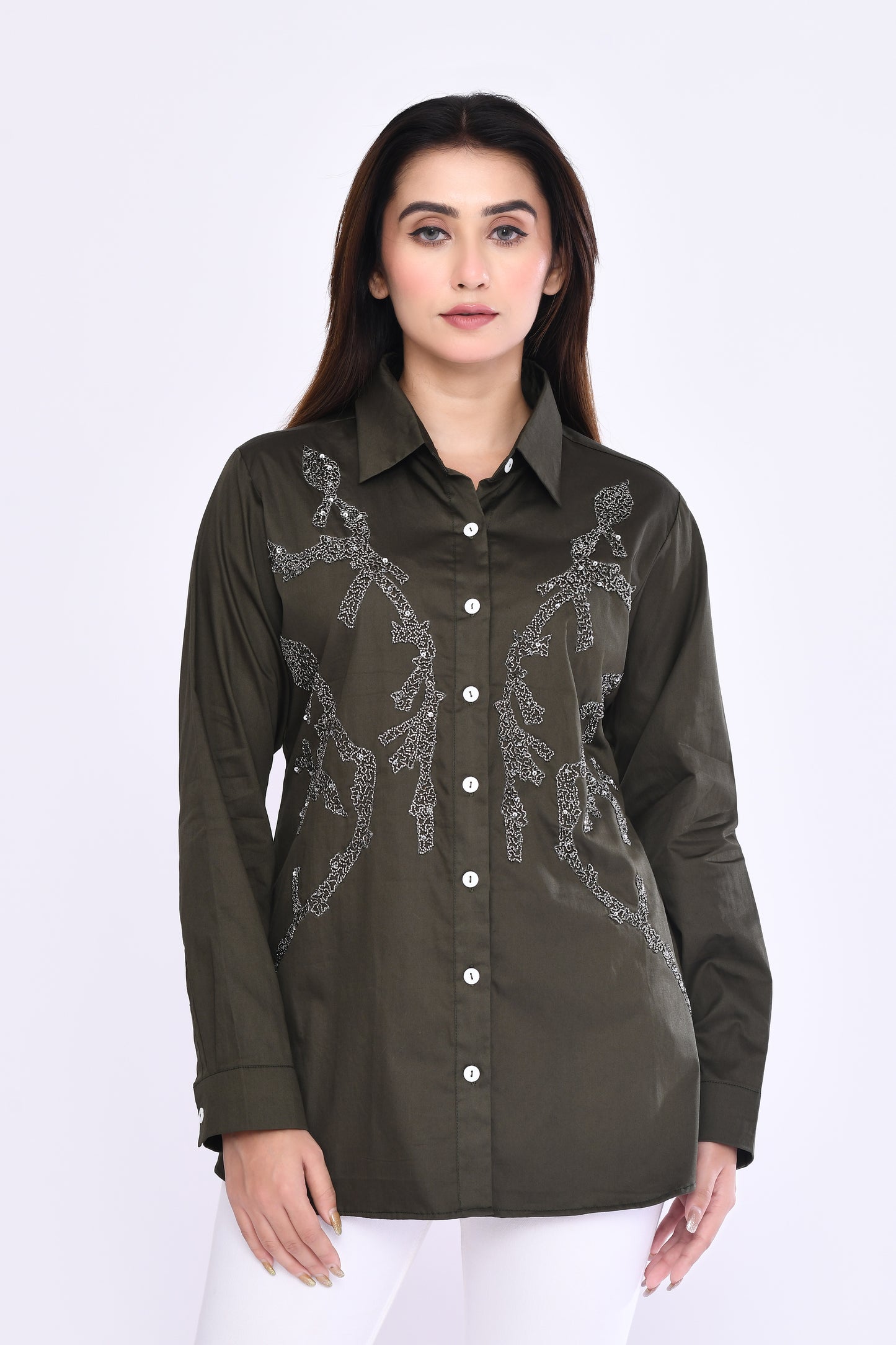 Symmetry Artisan Shirt in Olive