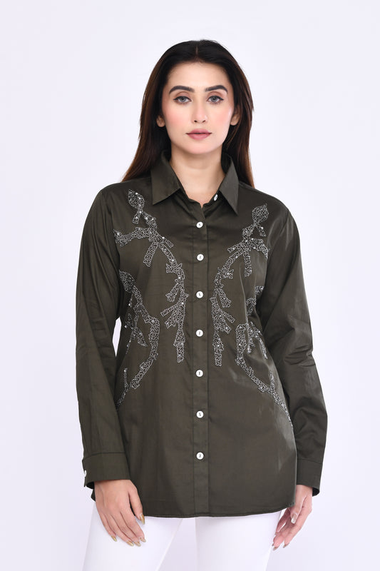 Symmetry Artisan Shirt in Olive